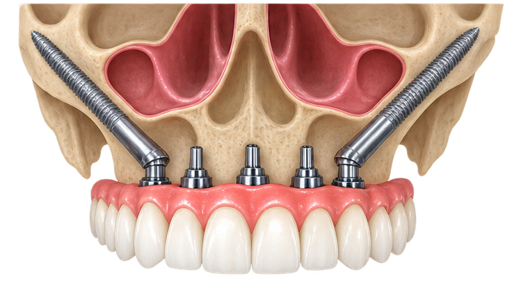 Zygomatic dental implants treatment
